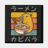 Aimant Capybara Anime Graphic Ramen Kawaii Japanese Vinta (Devant)