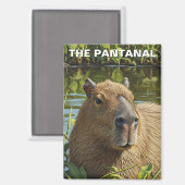 Aimant Capybara dans le Pantanal (Recto/Verso)