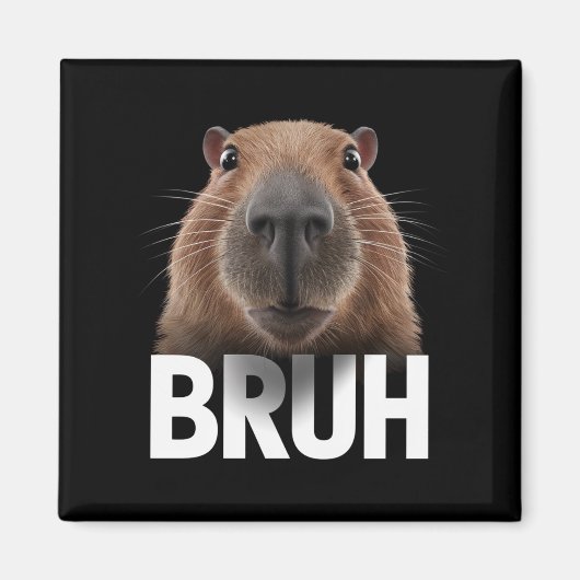 Aimant Capybara Drôle Bruh  (Devant)