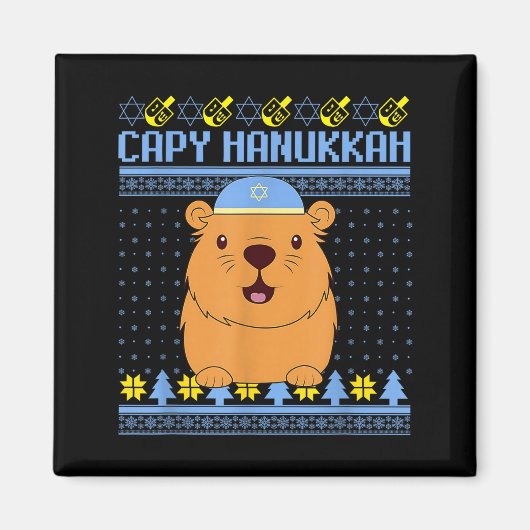 Aimant Capybara Hanukkah Capy Hanukkah Chanukah Jewish Ki (Devant)