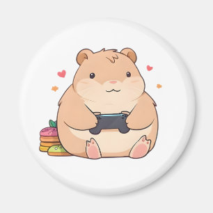Aimant Capybara Joueur Mignon Design Kawaii