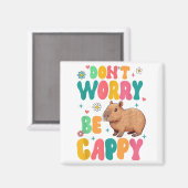 Aimant Capybara Lover Motivation Sitive Don't That Worry  (Recto/Verso)