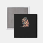 Aimant Capybara Player Immersion Totale Dans Le Travail V (Recto/Verso)
