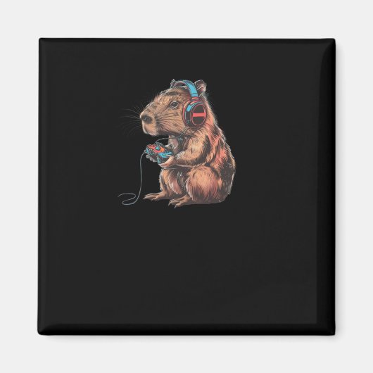 Aimant Capybara Player Immersion Totale Dans Le Travail V (Devant)