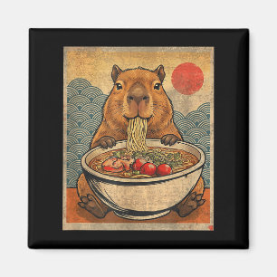 Aimant Capybara Ramen Japonais Graphique Drôle Kawaii Ani