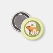 Aimant Capybara Zen Yin Yang Nature Paisible (Recto/Verso)