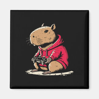 Aimant Capyra Gamer Funny Video Gaming Capy Rodent Boys K