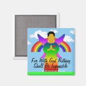 Aimant Car Avec Dieu, Rien Ne Sera Impossible (Recto/Verso)