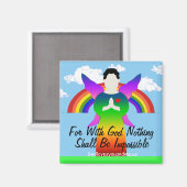 Aimant Car Avec Dieu, Rien Ne Sera Impossible (Recto/Verso)