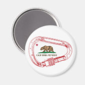 Aimant Carabiner d'Escalade californienne (Recto/Verso)