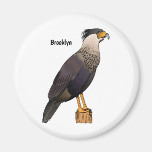 Aimant Caracara en berceau dessin animé