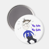 Aimant Caractère amusant de conditionnement physique du d (Recto/Verso)