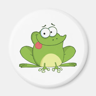 Aimant Caractère Caricature De La Grenouille Suspendu Sa 