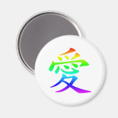 Aimant Caractère chinois pour l'amour (Recto/Verso)