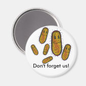 Aimant Caractère de dessin de la bactérie moyenne (Recto/Verso)