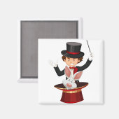 Aimant Caractère de dessin de magicien (Recto/Verso)