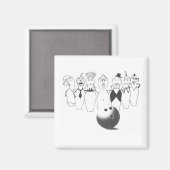 Aimant Caractères amusants de la punaise (Recto/Verso)