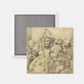 Aimant Caractères littéraires assemblés autour de la Méda (Recto/Verso)