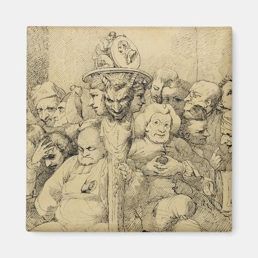 Aimant Caractères littéraires assemblés autour de la Méda (Devant)