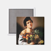 Aimant Caravaggio Garçon avec un panier d'aimant de fruit (Recto/Verso)