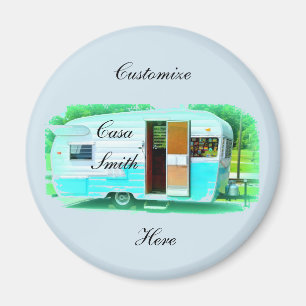 Aimant caravane vintage classique