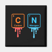 Aimant Carbon Nitrogen Science Design Fun Chemistry Lover (Devant)