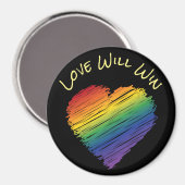 Aimant cardiaque arc-en-ciel (Recto/Verso)