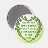 Aimant cardiaque de bénédiction irlandais (Recto/Verso)