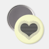 Aimant cardiaque métallique, gris (Recto/Verso)