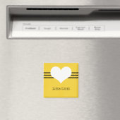 Aimant cardiaque moderne jaune (In Situ (Lave-vaisselle))