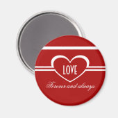 Aimant cardiaque simple, Rouge profond (Recto/Verso)