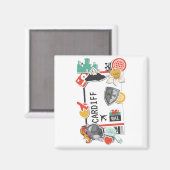 AIMANT CARDIFF DE PASSE D'EMBARQUEMENT WALDS (Recto/Verso)