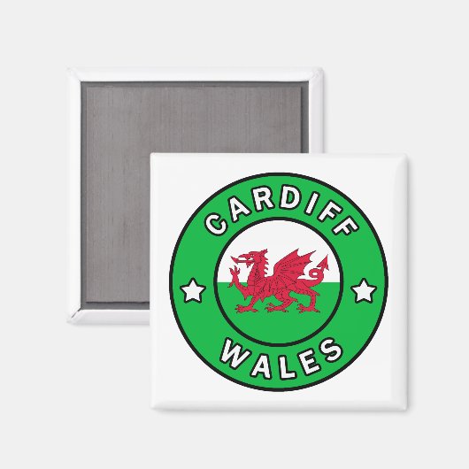 Aimant Cardiff Wales (Recto/Verso)