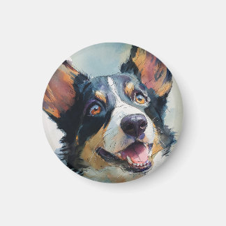 Aimant Cardigan corgi watercolor