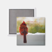 Aimant Cardinal avec Visiteur du poème du Ciel (Recto/Verso)