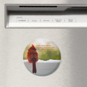 Aimant Cardinal avec Visiteur du poème du Ciel (In Situ (Lave-vaisselle))