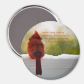 Aimant Cardinal avec Visiteur du poème du Ciel (Recto/Verso)