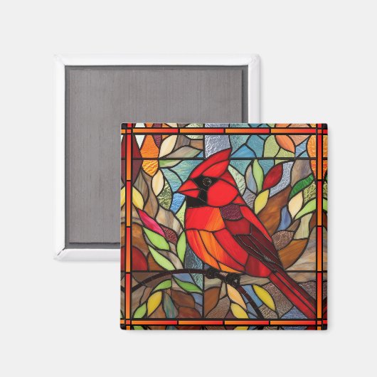 Aimant Cardinal en verre tendu (Recto/Verso)