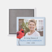 Aimant Cardinal In Love Memory Photo (Recto/Verso)
