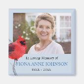 Aimant Cardinal In Love Memory Photo (Devant)