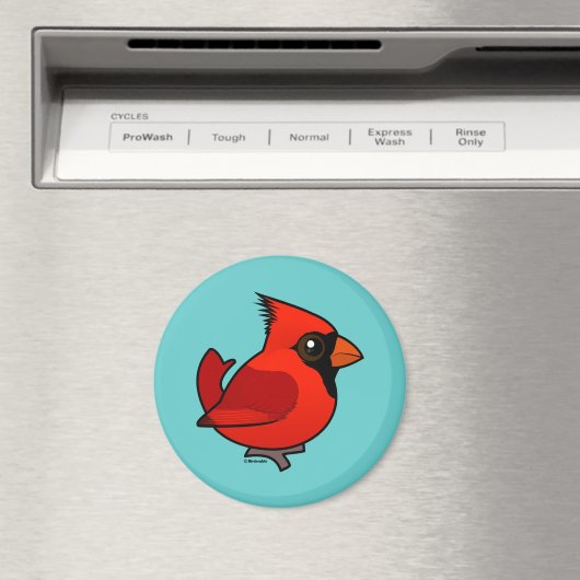 Aimant Cardinal nordique Birdorable (In Situ (Lave-vaisselle))