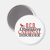 Aimant Cardinal Obsédé drôle (Recto/Verso)