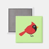 Aimant Cardinal Rouge Cardinal Cardinal aux Fleurs (Recto/Verso)