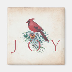 Aimant Cardinal vintage personnalisé Noël Fêtes