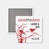 Aimant Cardinaux rouges lors d'un mariage à la Branche En (Recto/Verso)