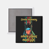 Aimant Cardio Drumming Gym Exercise Funny Fitness Cl W (Recto/Verso)