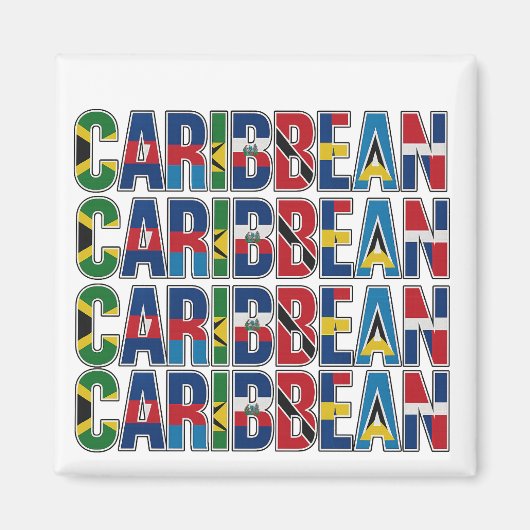 Aimant Caribbean Flags (Devant)
