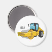 Aimant Caricature à rouleaux de route (Recto/Verso)