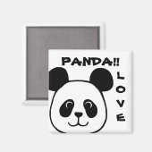 Aimant Caricature Big Face Panda (Recto/Verso)