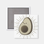 Aimant Caricature Cute Avocado De Style Vintage (Recto/Verso)